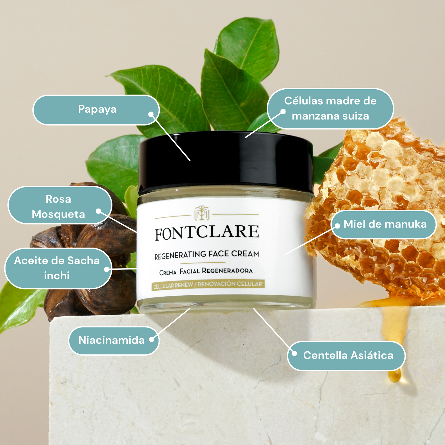 Crema Facial Regeneradora y Calmante